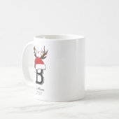 Monogrammed Family Santa Claus Christmas Kaffeetasse (Vorderseite Links)