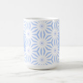 Monogrammed Feminine Elegant Blue Geometric  Kaffeetasse (Mittel)