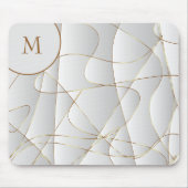 Monogrammed Gold Lines Mousepad (Vorne)