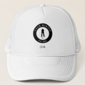 Monogrammed Golf Funny Golfer Cute Saying Custom Truckerkappe (Vorderseite)