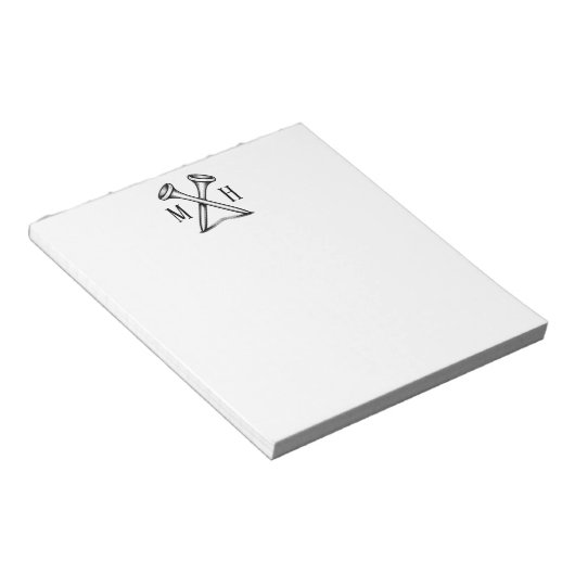 Monogrammed Golf Notizblock (angewinkelt)