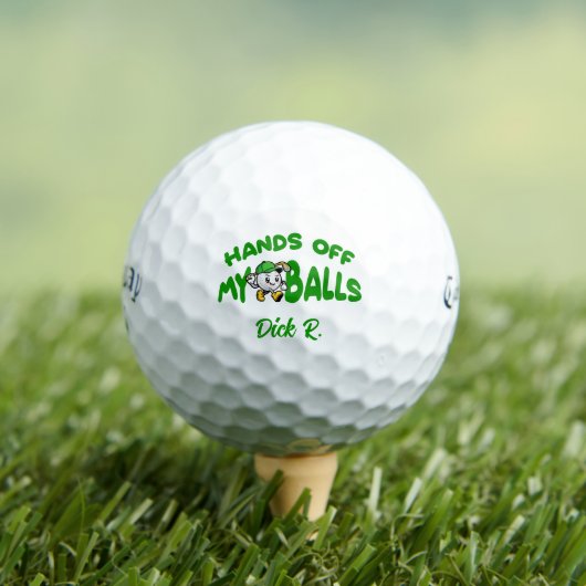 Monogrammed Hands Off My Balls -Callaway Golf Gift Golfball (Insitu T-Shirt)
