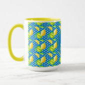 Monogrammed Lemon Tree Azure Blue Newlywed Decor Tasse (Links)