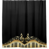 Monogrammed Musical Keyboard Duschvorhang (Vorderseite)
