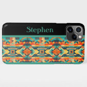 Monogrammed Native American Aztec iPhone Hülle (Rückseite (Horizontal))