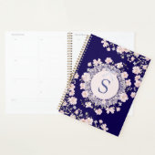 Monogrammed Pink Flowers and Lace Floral Planer (Anzeige)