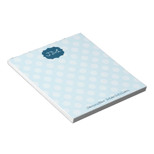 Monogrammed Preppy Notepad, Notizblock (angewinkelt)