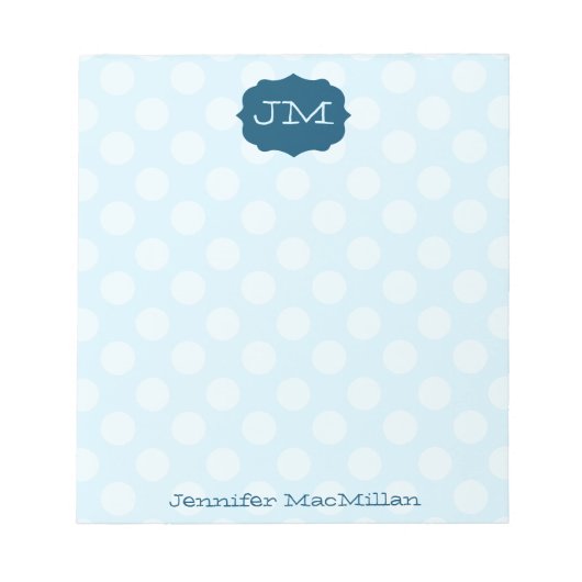 Monogrammed Preppy Notepad, Notizblock (Vorderseite)
