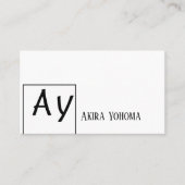 Monogrammed Small Business Info Visitenkarte (Vorderseite)