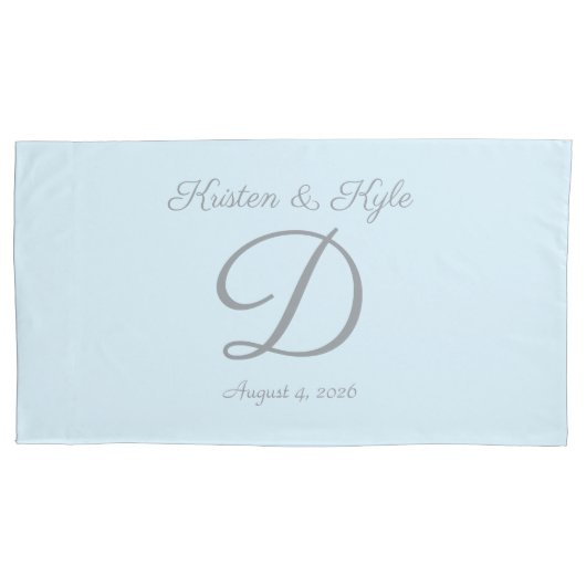 Monogrammed wedding gift  kissenbezug (Vorderseite-Links)