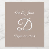 Monogrammed wedding gift weinetikett (Einzelnes Label)