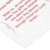 Monogrammed with Catholic Blessing Kurzer Tischläufer (Ecke)