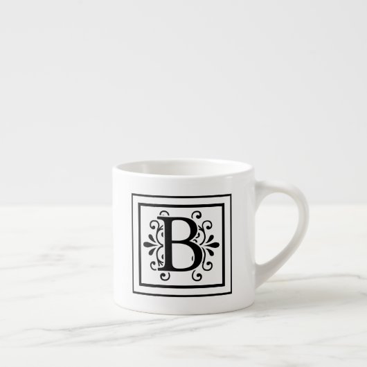 Monogrammespresso-Tasse des Buchstabe-B Espressotasse (Rechts)