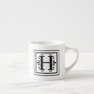 Monogrammespresso-Tasse des Buchstabe-H Espressotasse