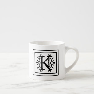 Monogrammespresso-Tasse des Buchstabe-K Espressotasse