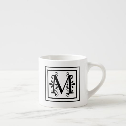Monogrammespresso-Tasse des Buchstabe-M Espressotasse (Rechts)