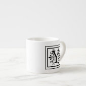 Monogrammespresso-Tasse des Buchstabe-Y Espressotasse (Vorderseite Rechts)