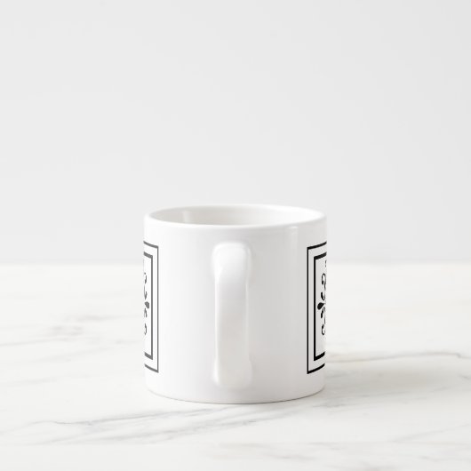Monogrammespresso-Tasse des Buchstabe-Z Espressotasse (Rückseite)
