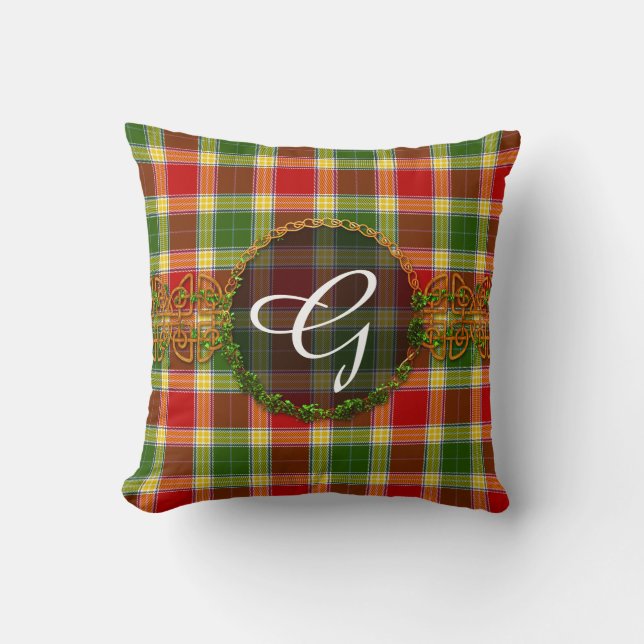 MonogrammGibsonTartan Kissen (Vorderseite)