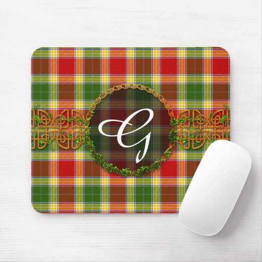 MonogrammGibsonTartan Mousepad (Mit Mouse)
