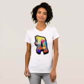 Monogrammgraffiti-Buchstabe ein T - Shirt (Vorne ganz)