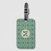 Monogrammgrüner Caladium-Gepäckanhänger Gepäckanhänger (Vorderseite Vertikal)