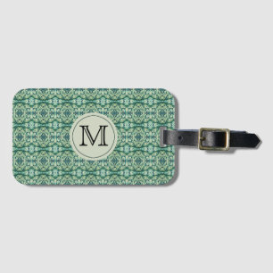 Monogrammgrüner Caladium-Gepäckanhänger Gepäckanhänger