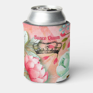 Monogrammhübsche Watercolor-Rosa Bunco Blumen Dosenkühler