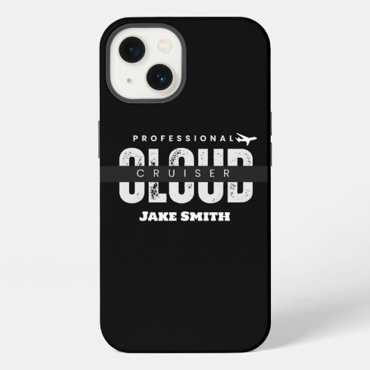 Monogrammiert, Cloud Cruiser, Fliegend, Luftfahrt, iPhone Hülle (Rückseite)