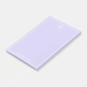 Monogrammiert Lila Post-it Klebezettel (angewinkelt)