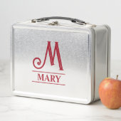 Monogrammiert metall brotdose (Beispiel)