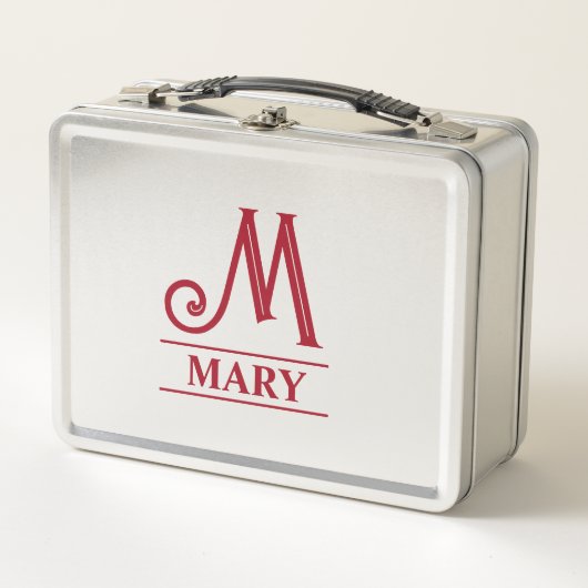 Monogrammiert metall brotdose (Vorderseite)