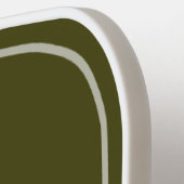 Monogrammiert mit Sunburst & Name Olive green Pickleball Schläger (Linke Seite)