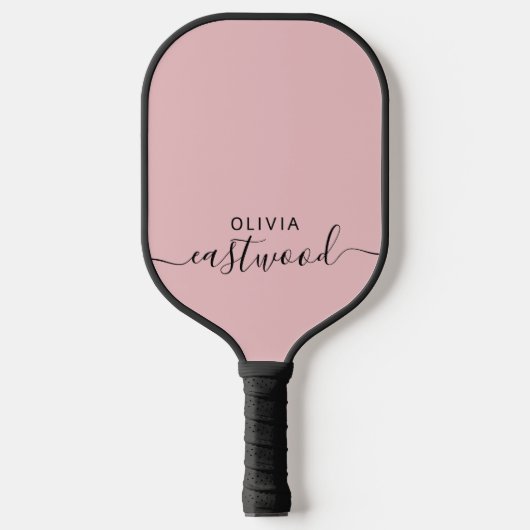 Monogrammiert Rosa  Pickleball Schläger (Vorderseite)