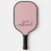 Monogrammiert Rosa  Pickleball Schläger (Rückseite)