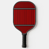 Monogrammiert Rot Gestreift Pickleball Schläger (Rückseite)