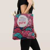 Monogrammiert - Wollknäuel m. Strickhumor Tasche (Von Nahem)