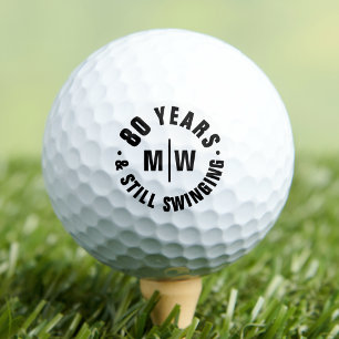 Monogrammierte 80. Geburtstagsfeier Golfball