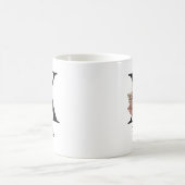 Monogrammierte Anfangsbuchstabe S Rosa Boho Mädche Kaffeetasse (Mittel)