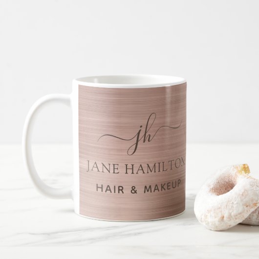 Monogrammierte Anfangsbuchstabe und Name Kaffeetas Kaffeetasse (Mit Donut)