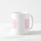 Monogrammierte Anfangsbuchstaben Einfach Minimalis Kaffeetasse (VorderseiteRechts)