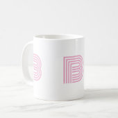 Monogrammierte Anfangsbuchstaben Einfach Minimalis Kaffeetasse (Vorderseite Links)