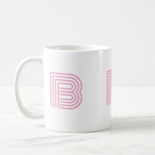 Monogrammierte Anfangsbuchstaben Einfach Minimalis Kaffeetasse (Links)