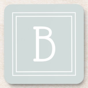 Monogrammierte Anfangsbuchstaben Grün & Weiß Moder Getränkeuntersetzer