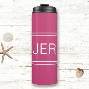 Monogrammierte Anfangsbuchstaben Trinkglas Chic We Thermosbecher
