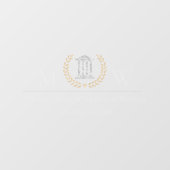 Monogrammierte Anwaltskanzlei Fensteraufkleber (Blatt)