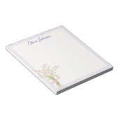 Monogrammierte Aquarell-Maiglöckchen-Blumen Notizblock (angewinkelt)