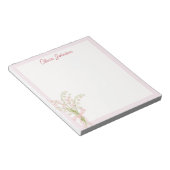 Monogrammierte Aquarell-Maiglöckchen-Blumen Notizblock (angewinkelt)