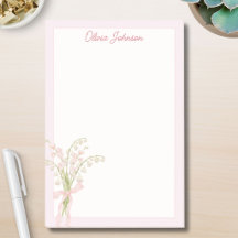 Monogrammierte Aquarell-Maiglöckchen-Blumen