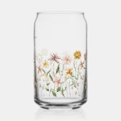 Monogrammierte Aquarell-Wildblumenwiese Blumen Dosenglas (Links)